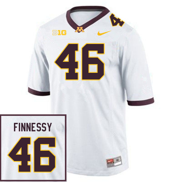 Men #46 Lucas Finnessy Minnesota Golden Gophers College Football Jerseys Sale-White